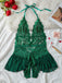 1980s Halter Lace Lingerie with Leopard Print Skirt - vintage skirt, retro style