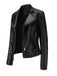 1980s Solid Lapel Leather Jacket: 1980s tailoring for the woman who leads