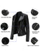 1980s Solid Lapel Leather Jacket — 1980s sophistication that wraps her in quiet power