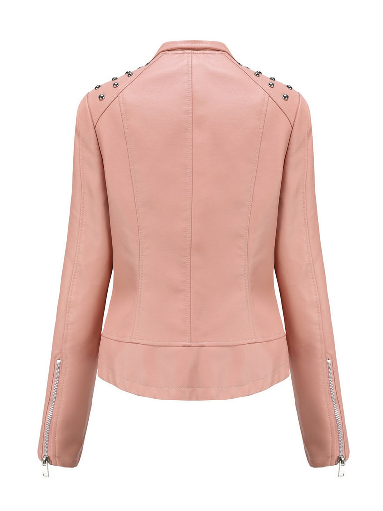 This 1980s Solid Lapel Leather Jacket is her armor of 1980s elegance