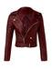 1980s Solid Lapel PU Leather Belted Cropped Jacket - vintage fashion, retro style