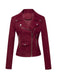 1980s Solid Lapel Suede Leather Jacket - vintage fashion, retro style