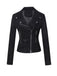 1980s Solid Lapel Suede Leather Jacket - vintage fashion, retro style