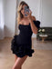 She slips into this 1980s Solid One-Shoulder 3D Flower Mini Dress and suddenly it's a 1980s daydream