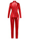 1980s Solid PU Leather Zipper Jumpsuit - vintage jumpsuit, retro fashion