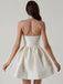 1980s Solid Rhinestone Straps Puffy Dress: where 1980s romance meets her modern spirit