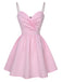 She slips into this 1980s Solid Rhinestone Straps Puffy Dress and suddenly it's a 1980s daydream