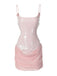 1980s Solid Sequined Patchwork Mini Dress - vintage dress, retro fashion