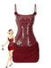 1980s Solid Sequined Patchwork Mini Dress - vintage dress, retro fashion