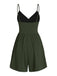 1980s Solid Spaghetti Strap V-Neck Romper - vintage jumpsuit, retro fashion