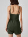 1980s Solid Spaghetti Strap V-Neck Romper - vintage jumpsuit, retro fashion