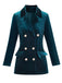 1980s Solid Velvet Double-Breasted Lapel Blazer - vintage fashion, retro style