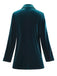 1980s Solid Velvet Double-Breasted Lapel Blazer - vintage fashion, retro style
