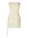 1980s Strapless Heart Cutout Diamond Lace Dress - vintage dress, retro fashion