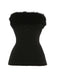 1980s Strapless Plush Fitted Top With Long Gloves - vintage fashion, retro style
