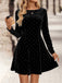 1980s Velvet Rhinestone Fit Party Dress - vintage dress, retro fashion