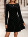 1980s Velvet Rhinestone Fit Party Dress - vintage dress, retro fashion
