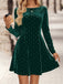 1980s Velvet Rhinestone Fit Party Dress - vintage dress, retro fashion