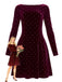 1980s Velvet Rhinestone Fit Party Dress - vintage dress, retro fashion
