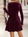 1980s Velvet Rhinestone Fit Party Dress - vintage dress, retro fashion