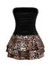 1980s Wrap Leopard Ruffle Tie Mini Dress - vintage dress, retro fashion