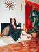 Black 1950s Plaid Hooded Swing Dress