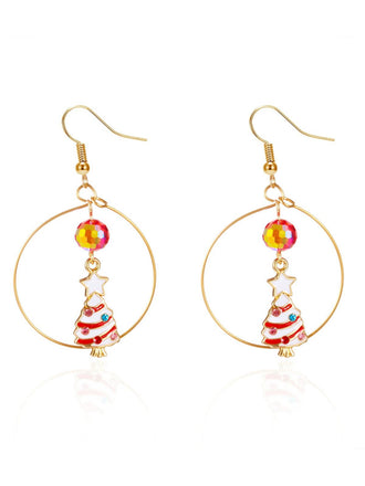 Christmas Tree & Snowman & Candy Cane Earrings