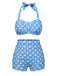 [US Warehouse] 2PCS 1950s Polka Dots Bikini Set