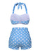 [US Warehouse] 2PCS 1950s Polka Dots Bikini Set
