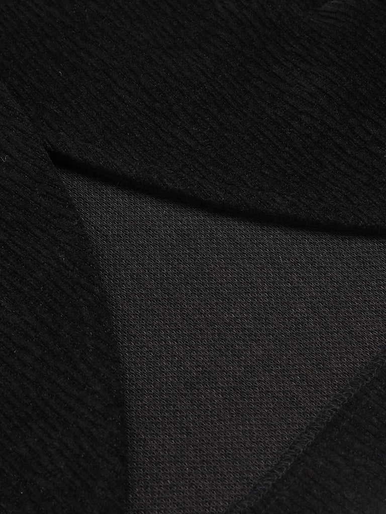 [US Warehouse] Black 1950s Textured Knitted Crop Jacket