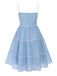 [US Warehouse] Sky Blue 1950s Strap Polka Dot Swing Dress