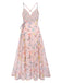 [US Warehouse] Light Pink Butterfly Strap Lace-up Vintage Dress