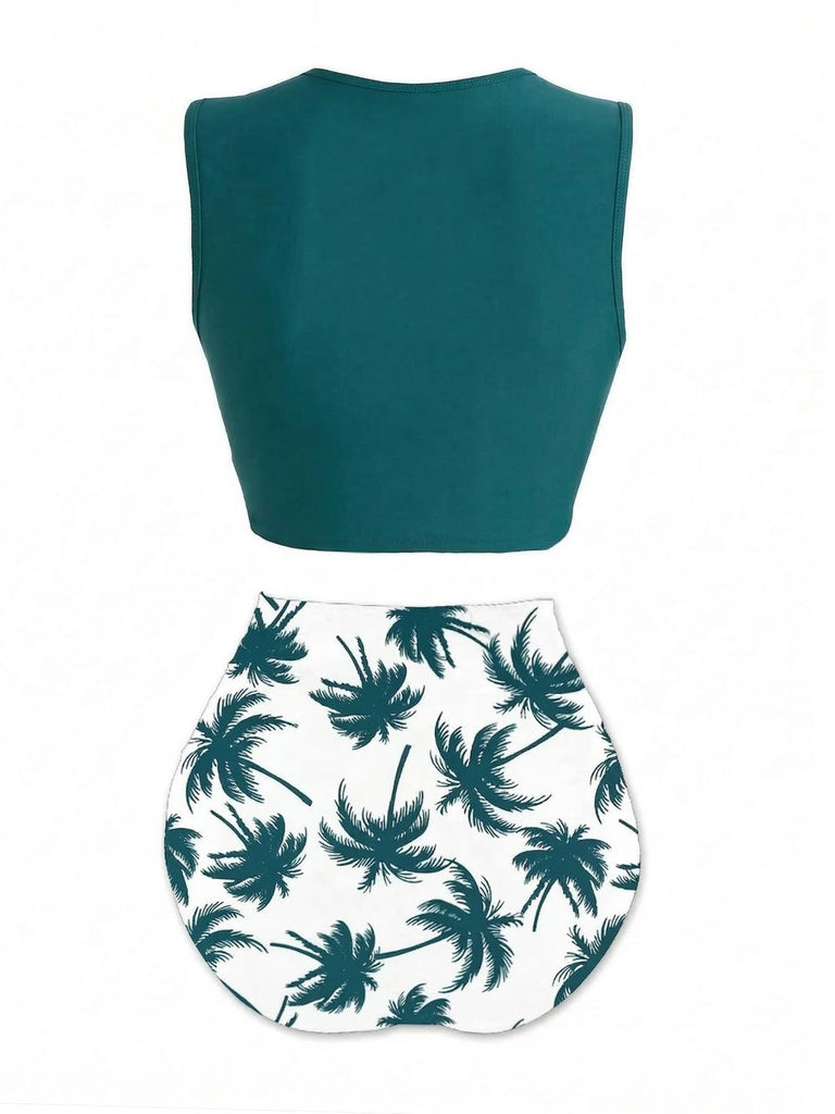 [Pre-Sale] 1980s Punk Waist Tie Tiki Graphic Bikini Set