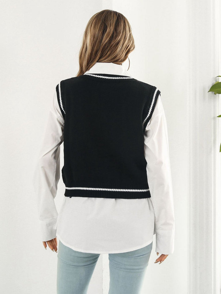 1980s Halloween Skull Arygle Sweater Vest