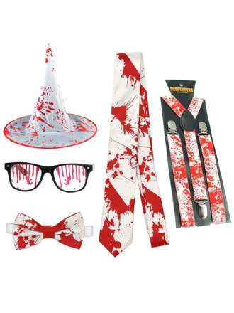 Halloween Costume Party Blood Drop Socks & Gloves Set