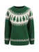Green 1980s Christmas Tree Fair Isle Sweater