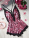 1950s Spaghetti Strap Leopard Lace Sleepwear