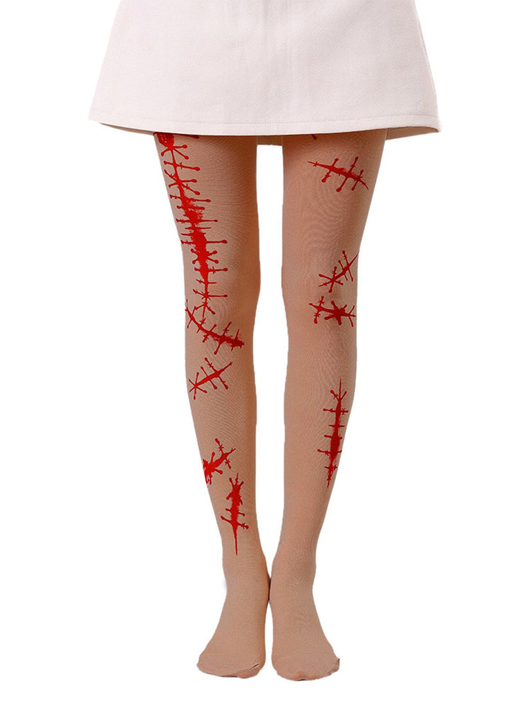 Halloween Blood Drop Vintage Pantyhose