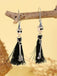Halloween Witch Skull Tassel Earrings