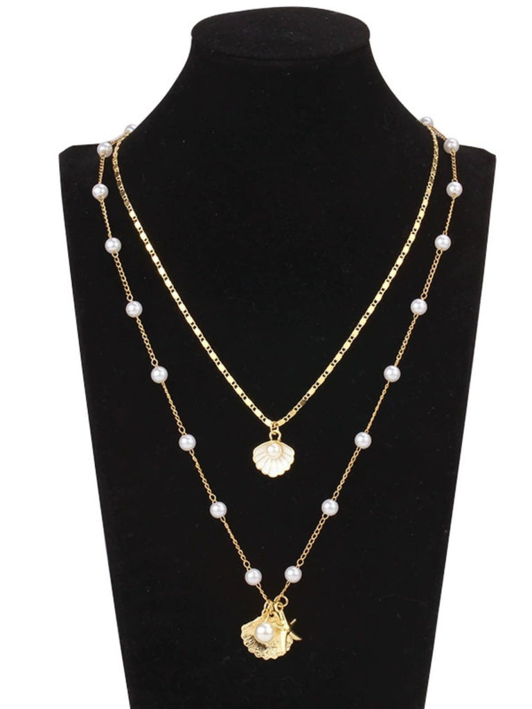 Pentagram Pearl Shell Necklace