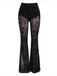 1930s Halloween Lace High Waisted Flared Pants