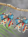 Vintage Multicolor Bow Star Earring