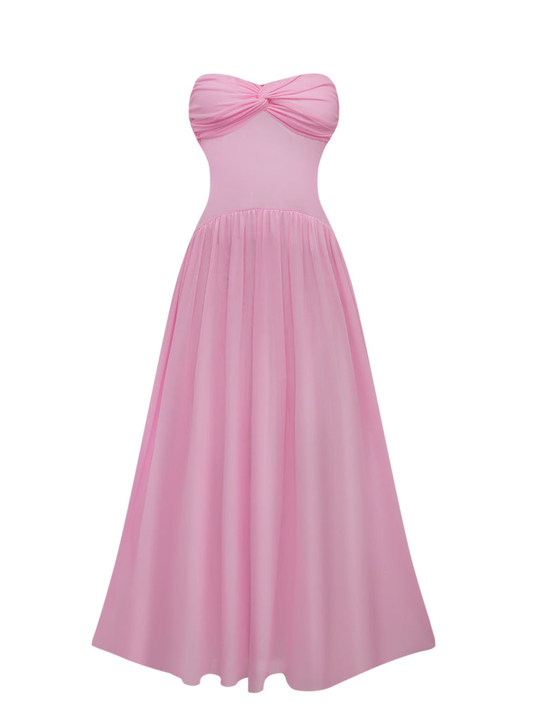 1950s Strapless Halter Neck  Dress