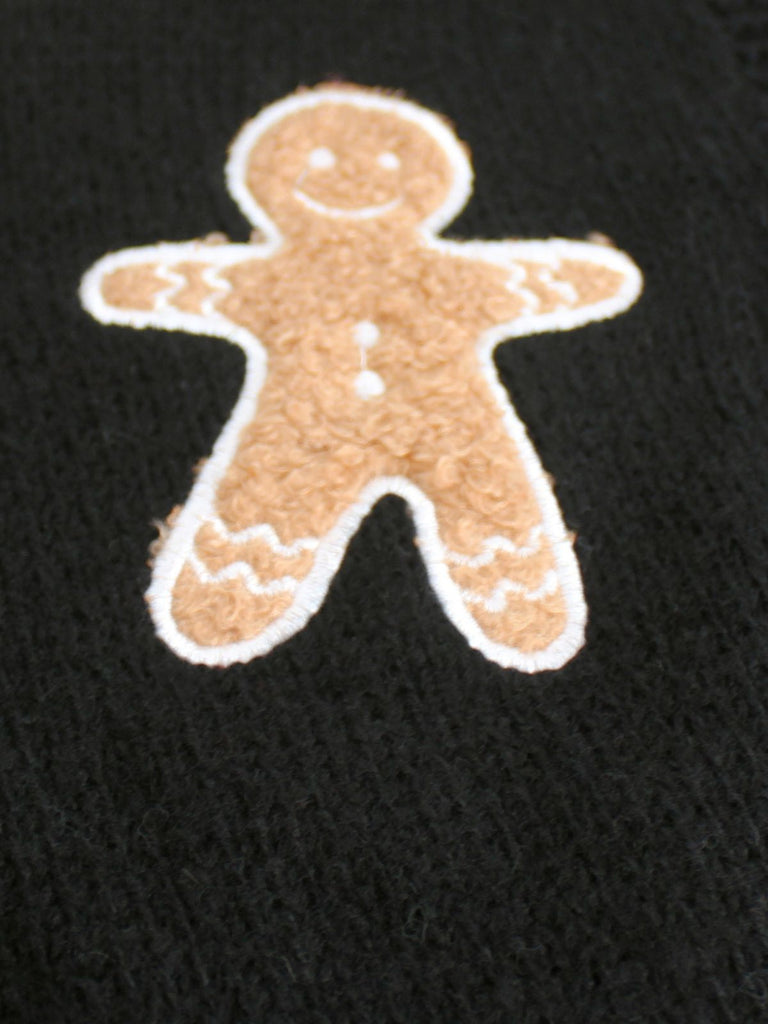 Brown 1960s Christmas Gingerbread Cropped Sweater Cardigan