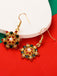 Christmas Hat & Snowflake Rhinestone Earrings
