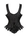 Black 1980s Jacquard Brocade Gothic Corset