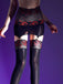 Halloween Lace Splice Bodycon Suspender Stockings