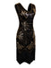 1920s V-Neck Sequined Beading Flapper Dress