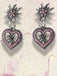 Vintage Heart Edelweiss Earrings