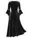 1930s Medieval Renaissance Velvet Gold Trim Dress